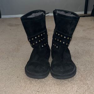 Black studded UGGs